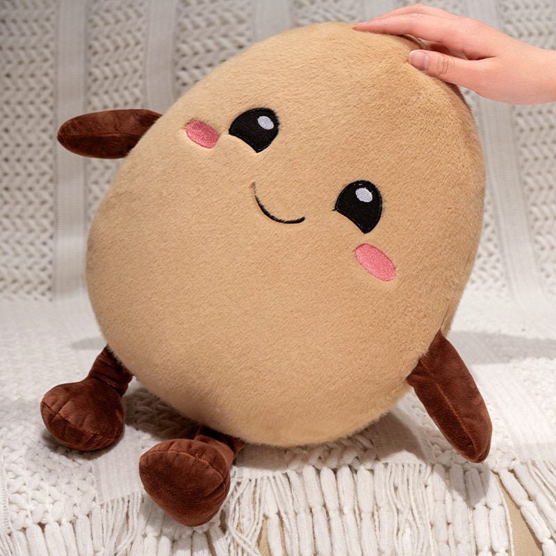Plüsch - Kartoffel Kuscheltier | Süßes Kuschelkissen mit Lächeln – 13cm / 30cm / 45cm | - Kartoffel Geflüster