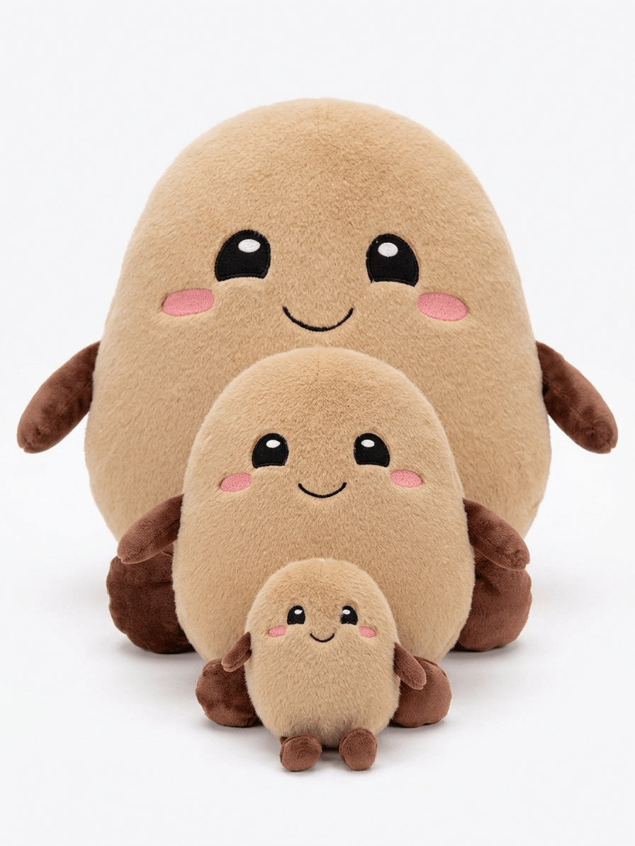 Plüsch - Kartoffel "Knollige Kuschelfreunde" - Der fluffigste Erdapfel der Welt - Kartoffel Geflüster
