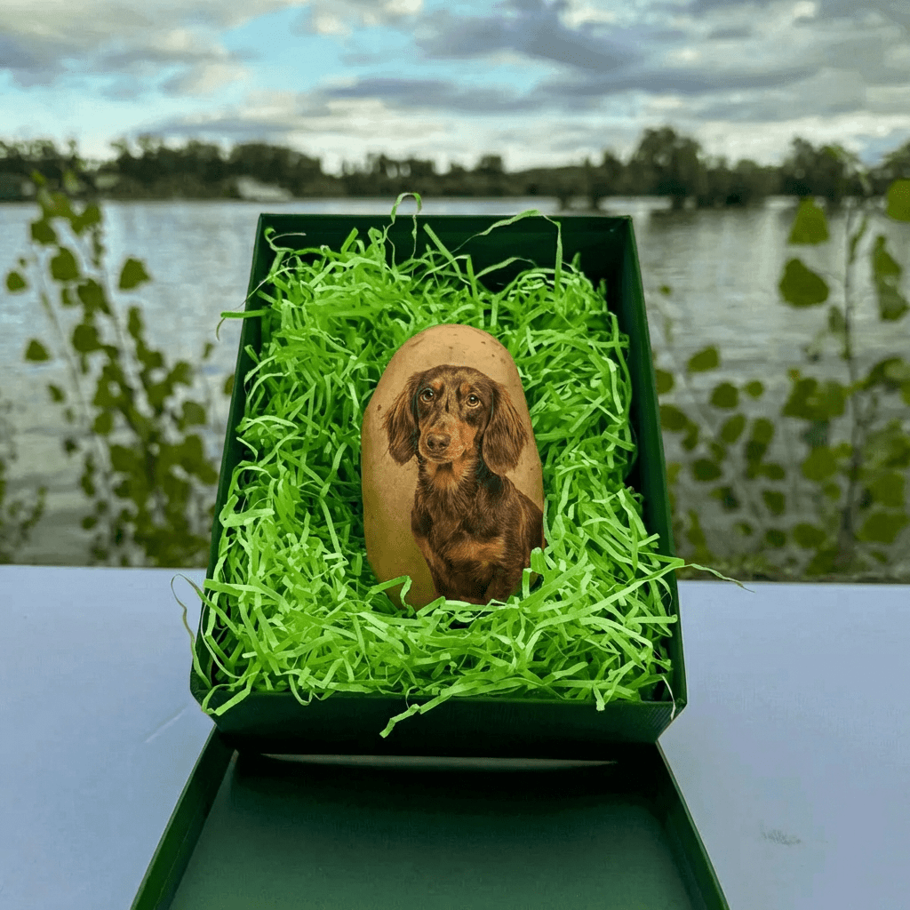 Doggy-Kartoffel - Dein Hund gedruckt auf einer Kartoffel