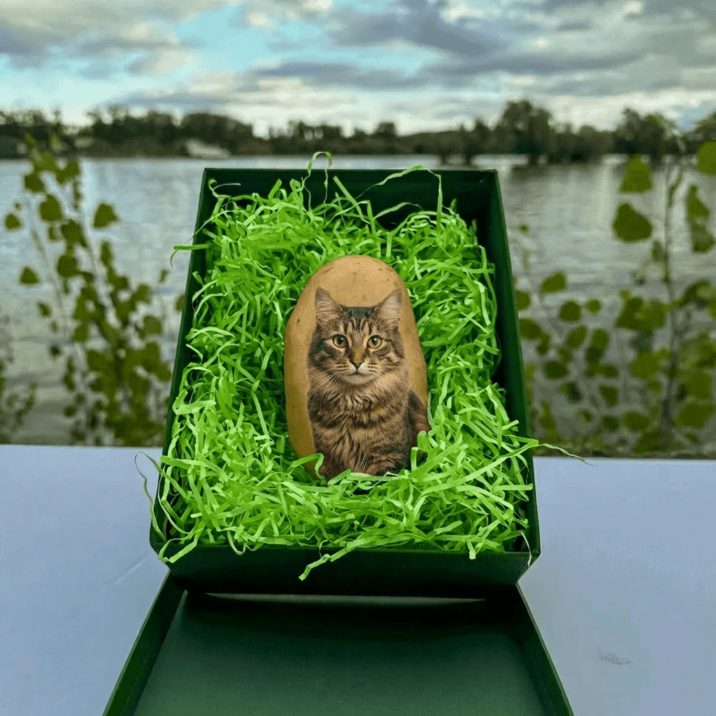 Kitty-Kartoffel - Deine Katze auf eine Kartoffel drucken