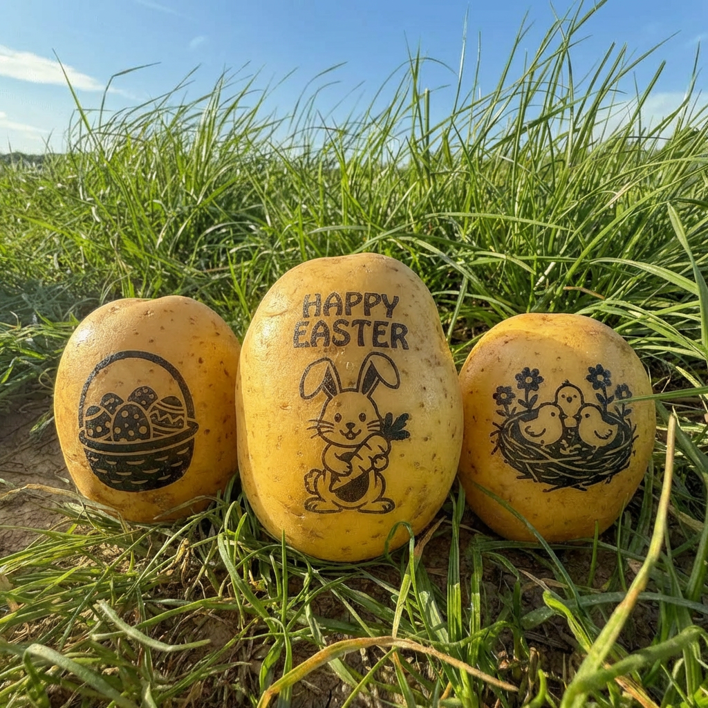 Oster Kartoffeln - Oster Deko mal anders - Kartoffeln Statt Eier - Kartoffel Geflüster